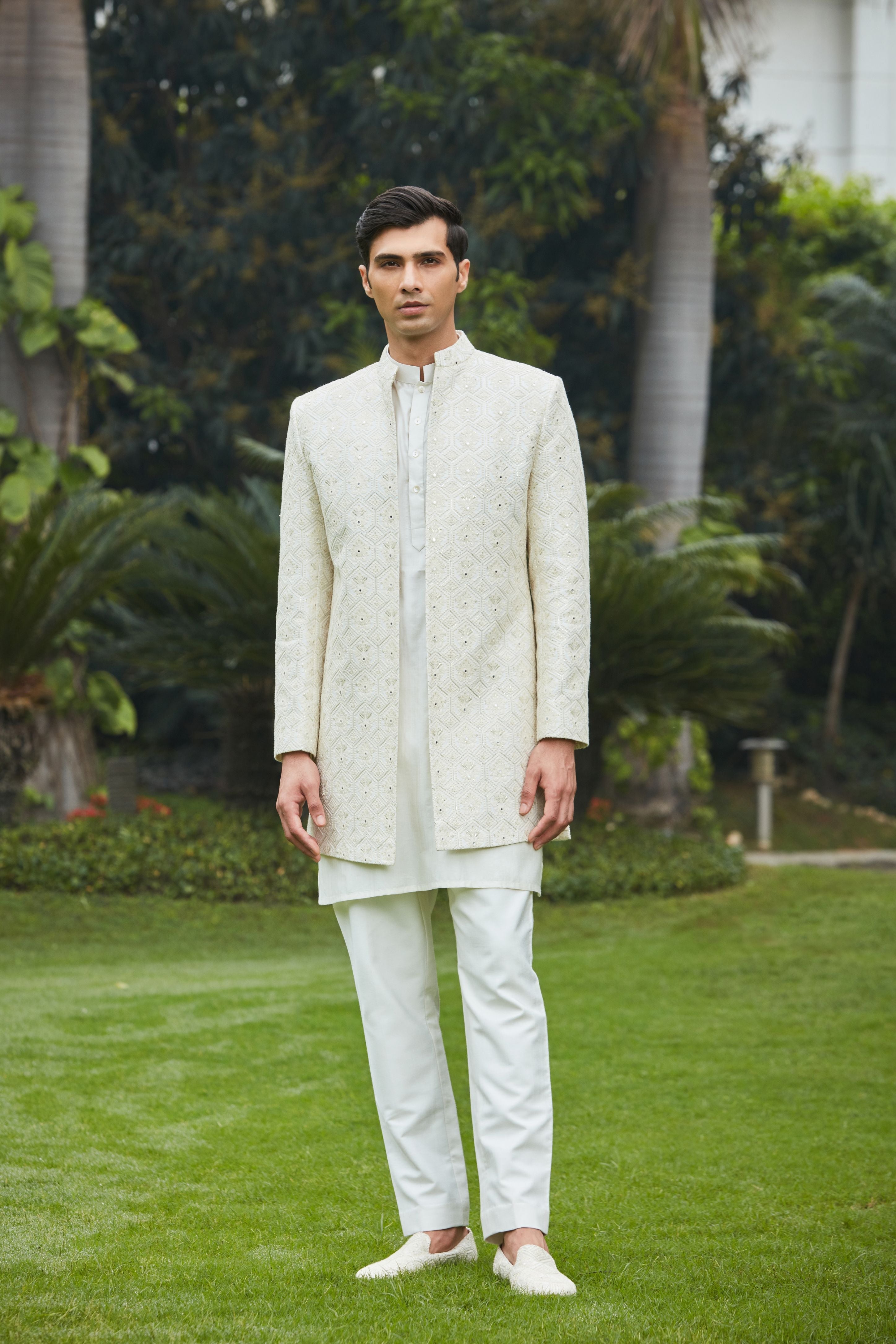 Itvara Open Jacket With Kurta Set-0